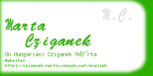 marta cziganek business card